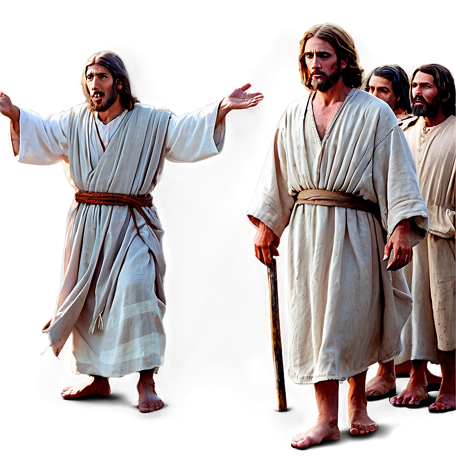 Jesus And The Ten Lepers Png Hjp6