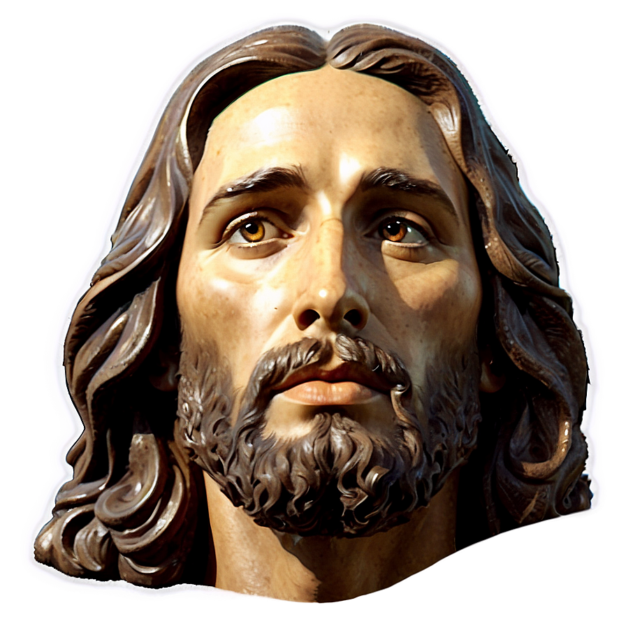 Jesus Face Religious Art Png Thk64 Image