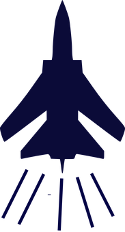 Jet Fighter Silhouette PNG with transparent background