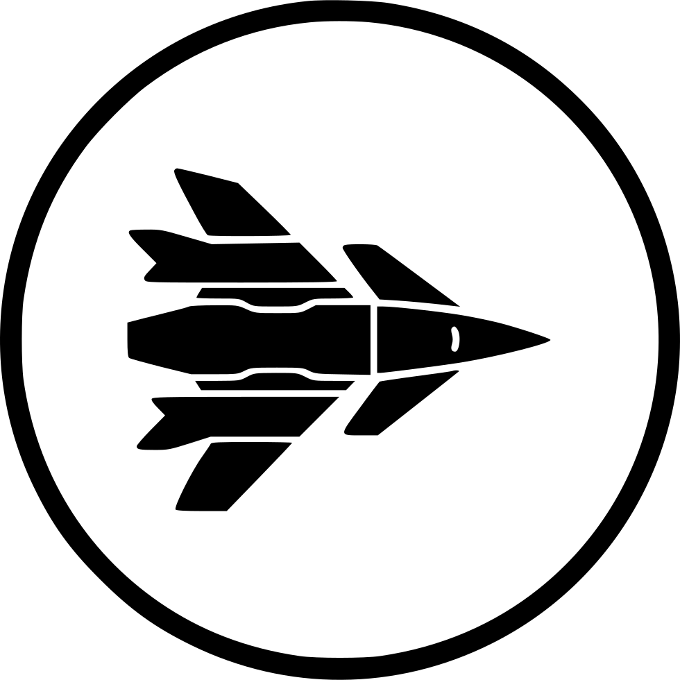 Jet Fighter Silhouette Icon