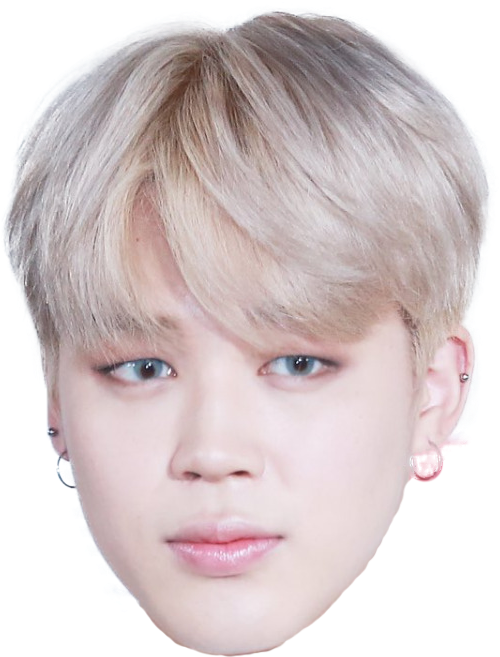 Jimin Blonde Hair Portrait PNG with transparent background