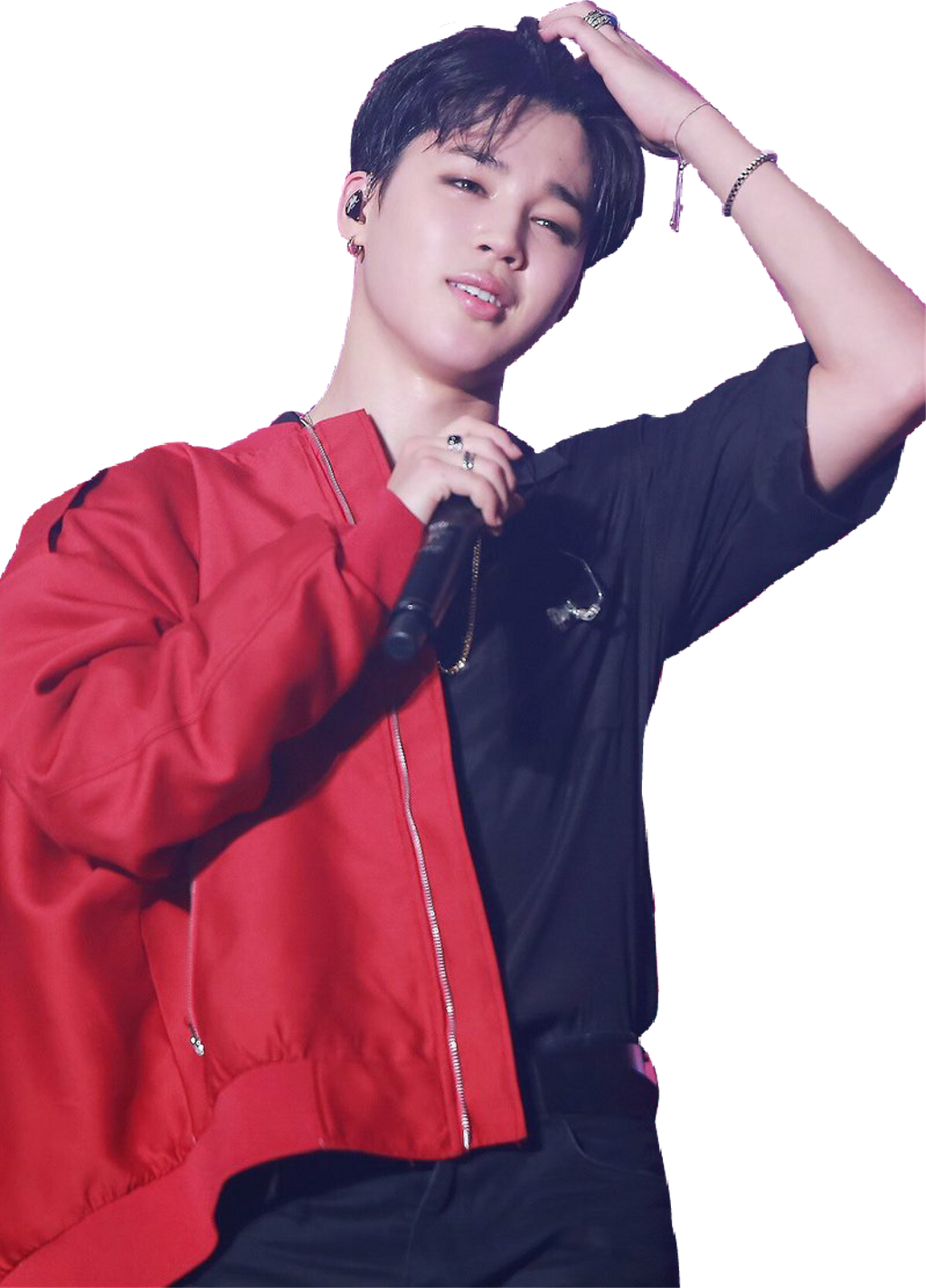Jimin Performingon Stage PNG with transparent background