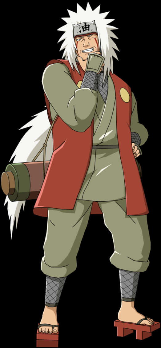 Jiraiya Naruto Anime Character PNG with transparent background