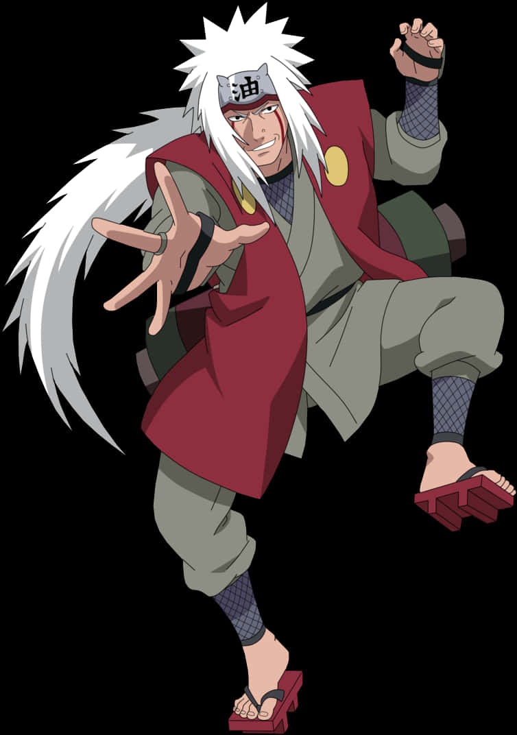Jiraiya Naruto Anime Character PNG with transparent background