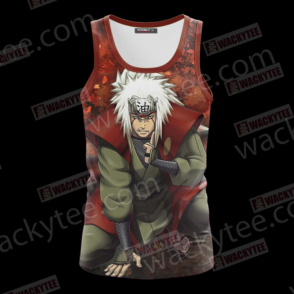 Jiraiya Naruto Anime Tank Top PNG with transparent background