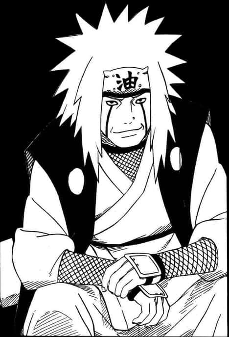 Jiraiya Naruto Manga Portrait PNG with transparent background