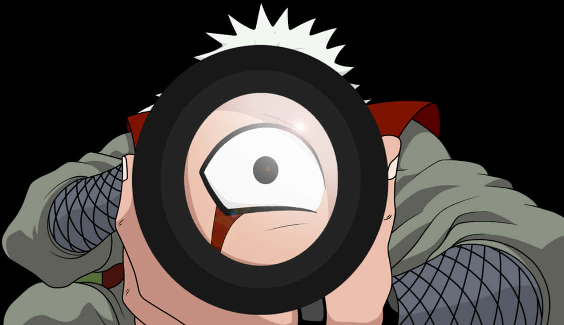 Jiraiya Peering Through Scope PNG with transparent background
