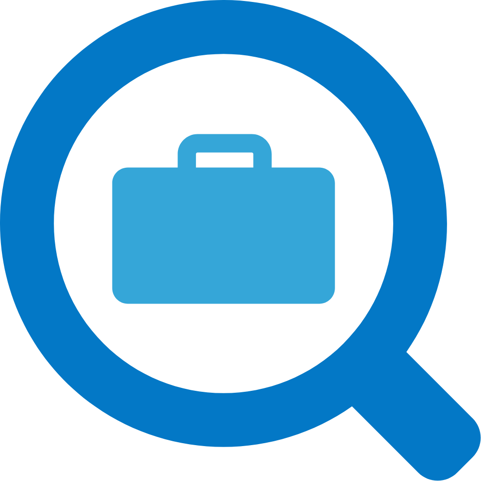 Job Search Magnifying Glass Icon