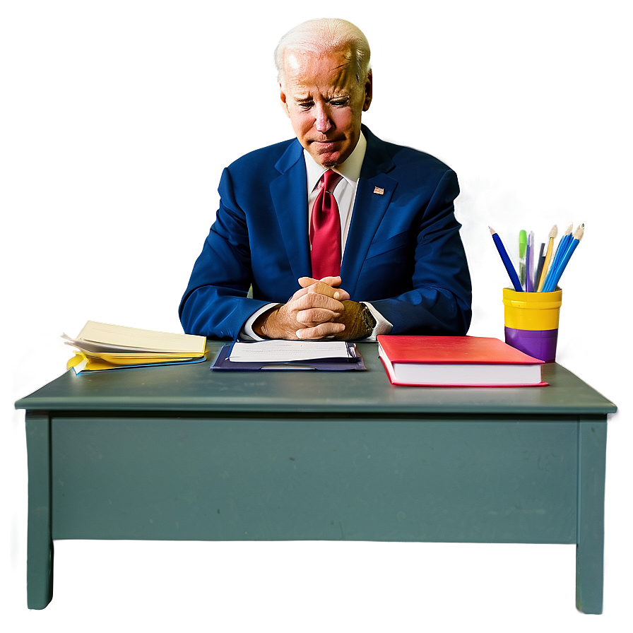 Joe Biden At Desk Png 05212024