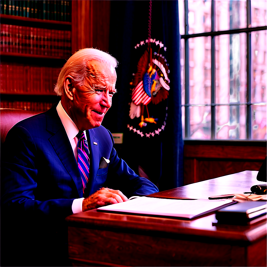 Joe Biden in Office PNG vys62 PNG with transparent background