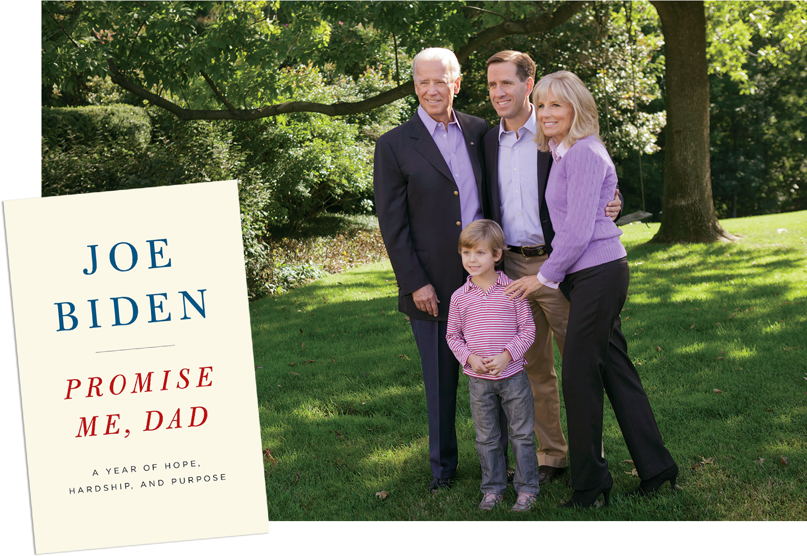 Joe Biden Photographed With His Family And Inset Of - Promise Me Dad Joe Biden, HD Png Download PNG with transparent background
