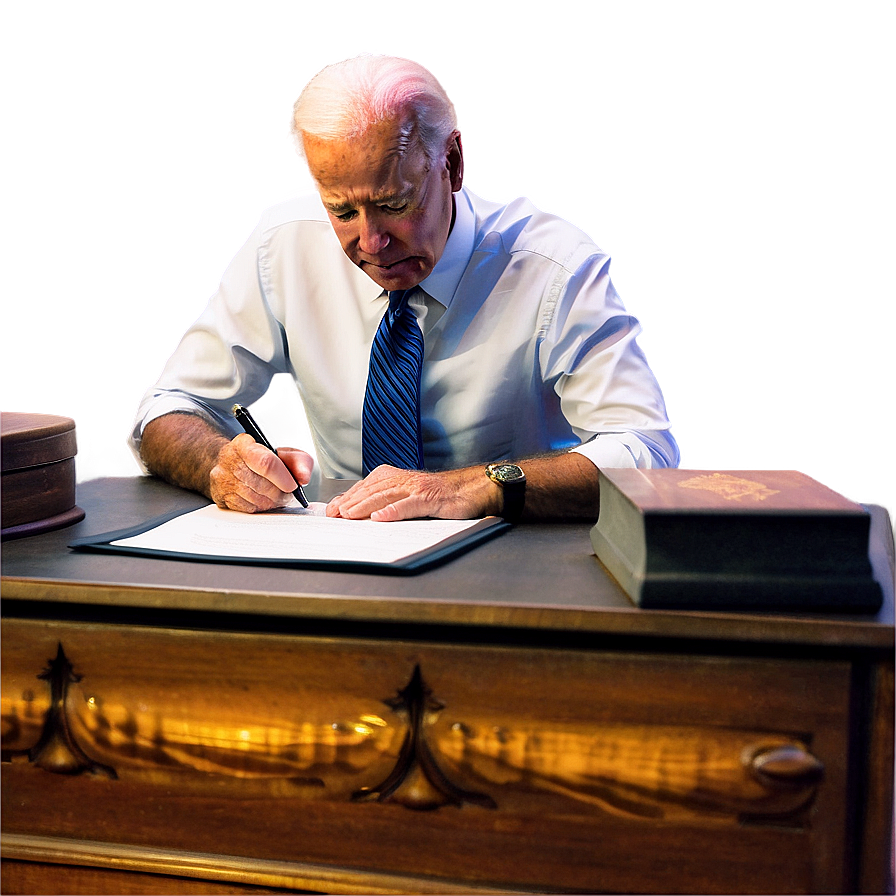 Joe Biden Signing Document Png Abb