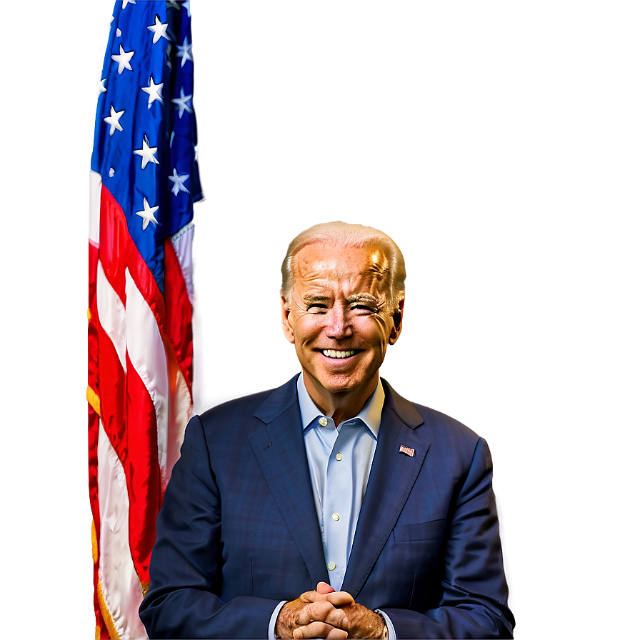 Joe Biden Smiling PNG gol PNG with transparent background