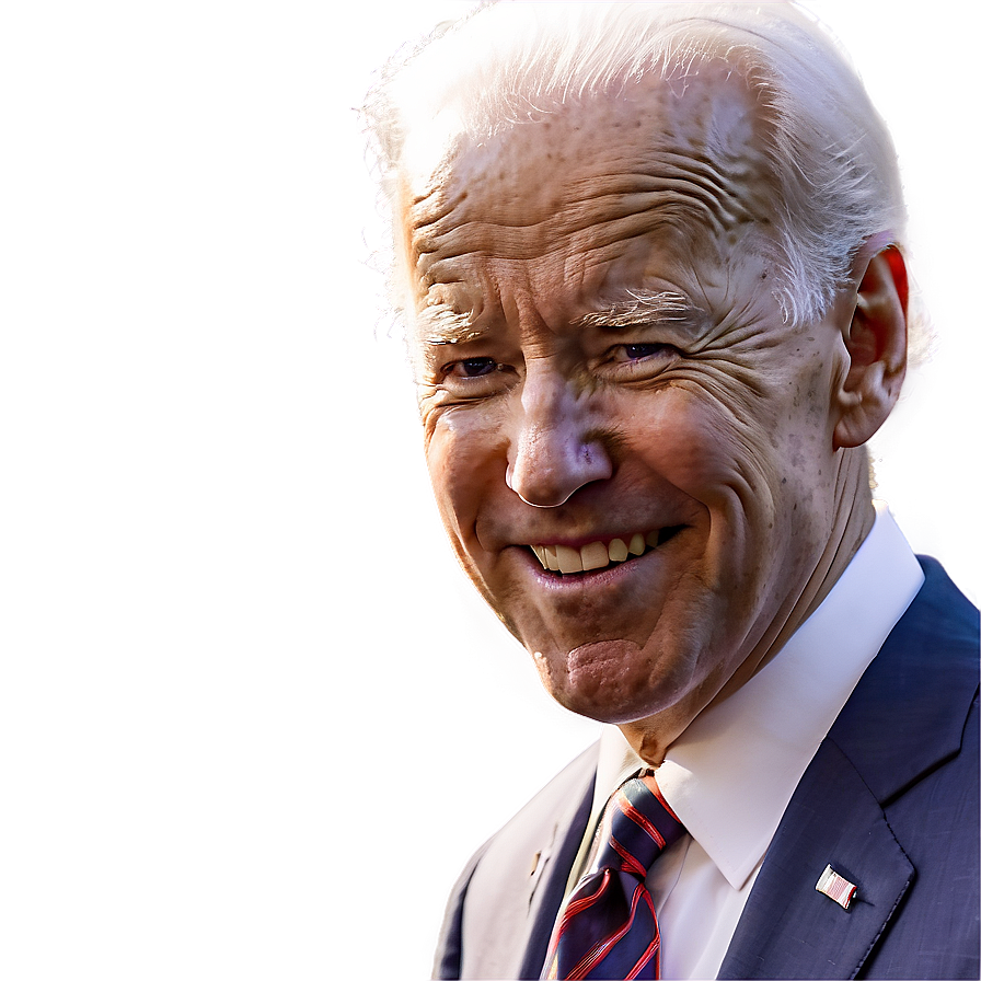 Joe Biden Smiling PNG ylw54 PNG with transparent background