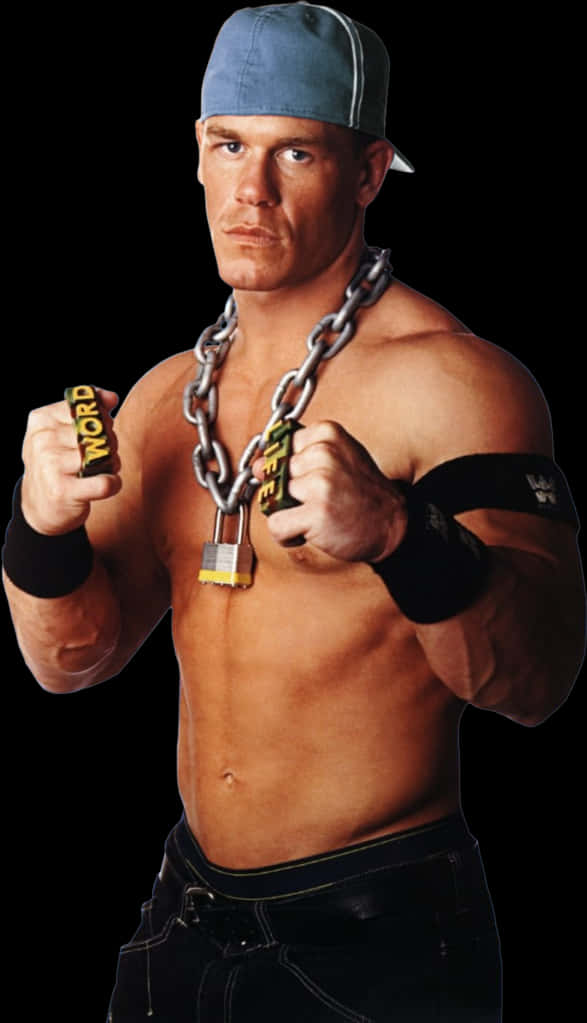 John Cena Chain Gang Pose PNG with transparent background