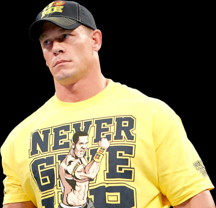 John Cena Never Give Up Attire PNG with transparent background