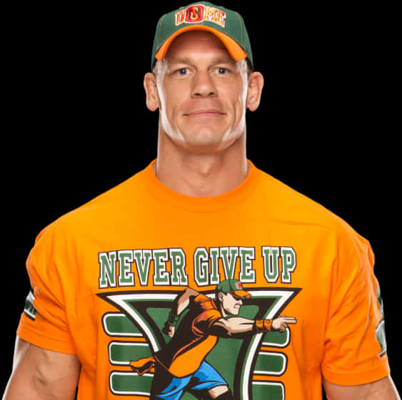 John Cena Never Give Up PNG with transparent background