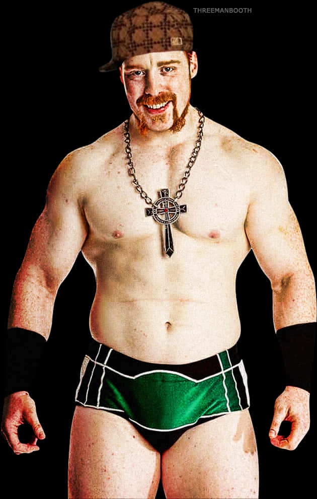 John Cena Photoshopped Irish Theme PNG with transparent background