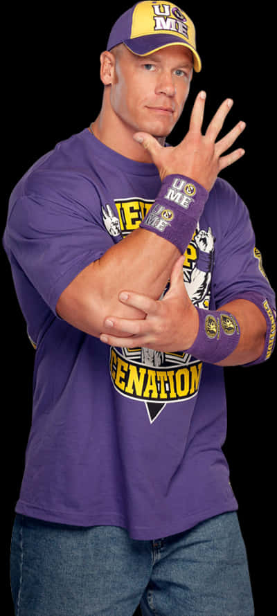 John Cena You Cant See Me Pose PNG with transparent background