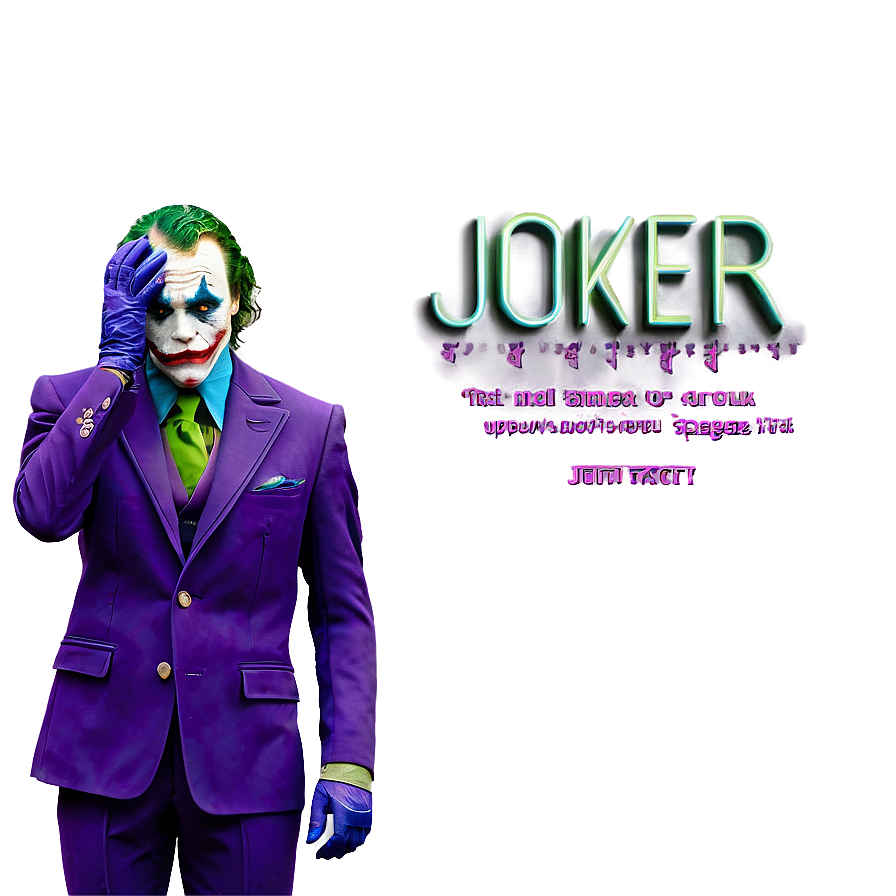 Joker in Suit PNG fnn32 PNG with transparent background