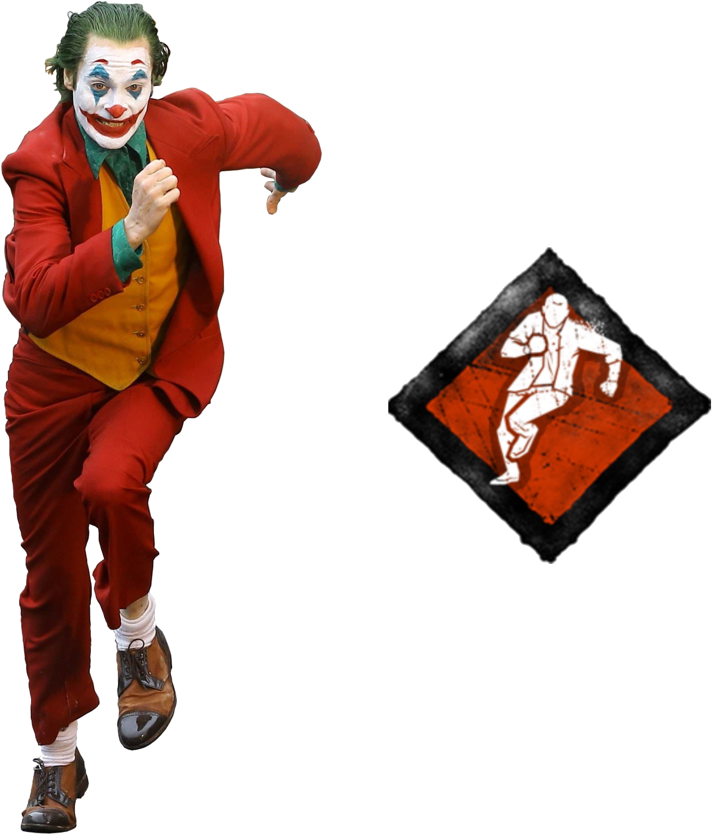 Joker Running With Perk Icon PNG with transparent background