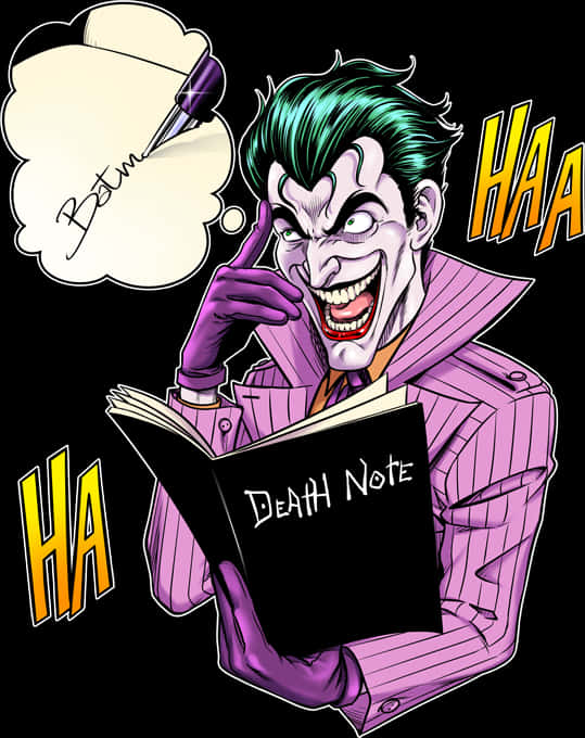 The Joker And The Death Note Preview - Joker Illustration Death Note, HD Png Download PNG with transparent background