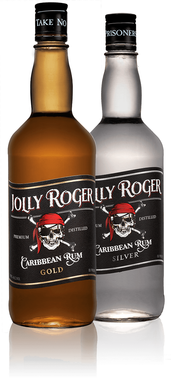 Jolly Roger Caribbean Rum Bottles