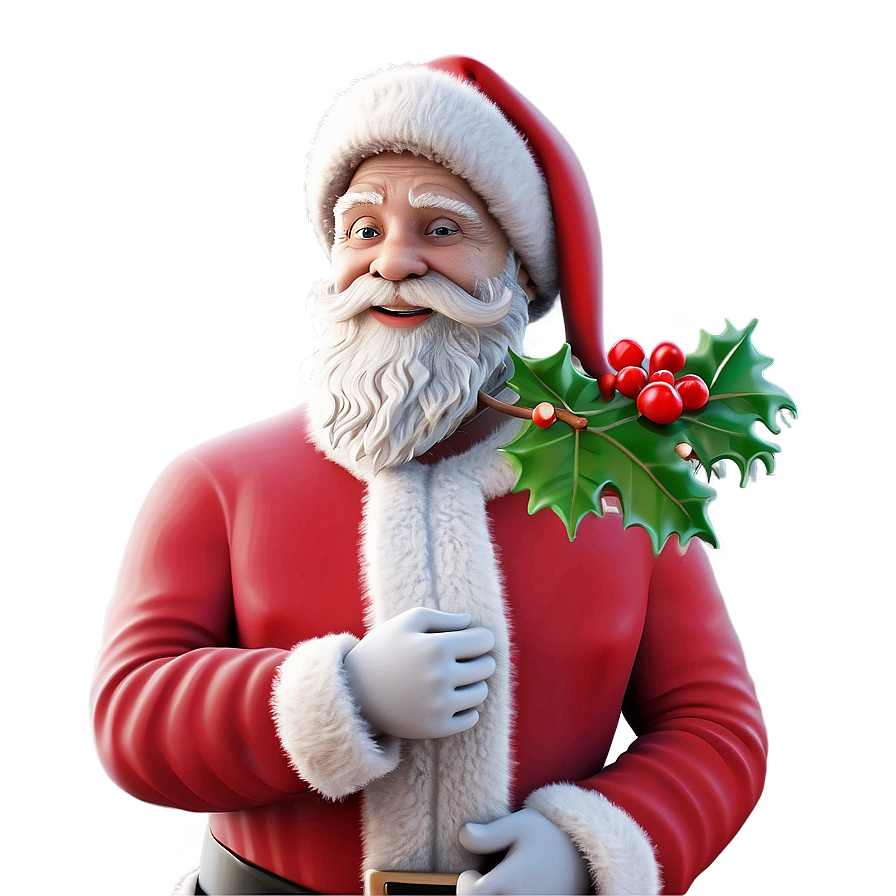 Jolly Santa Cartoon Illustration Png 06282024