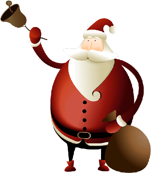 Jolly Santa Claus Ringing Bell