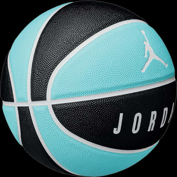 Jordan Brand Basketball Turquoise Black PNG with transparent background