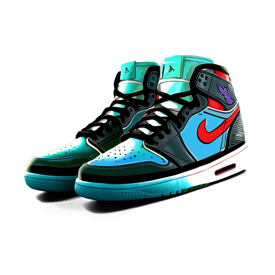 Jordan Shoes Illustration Png 06122024