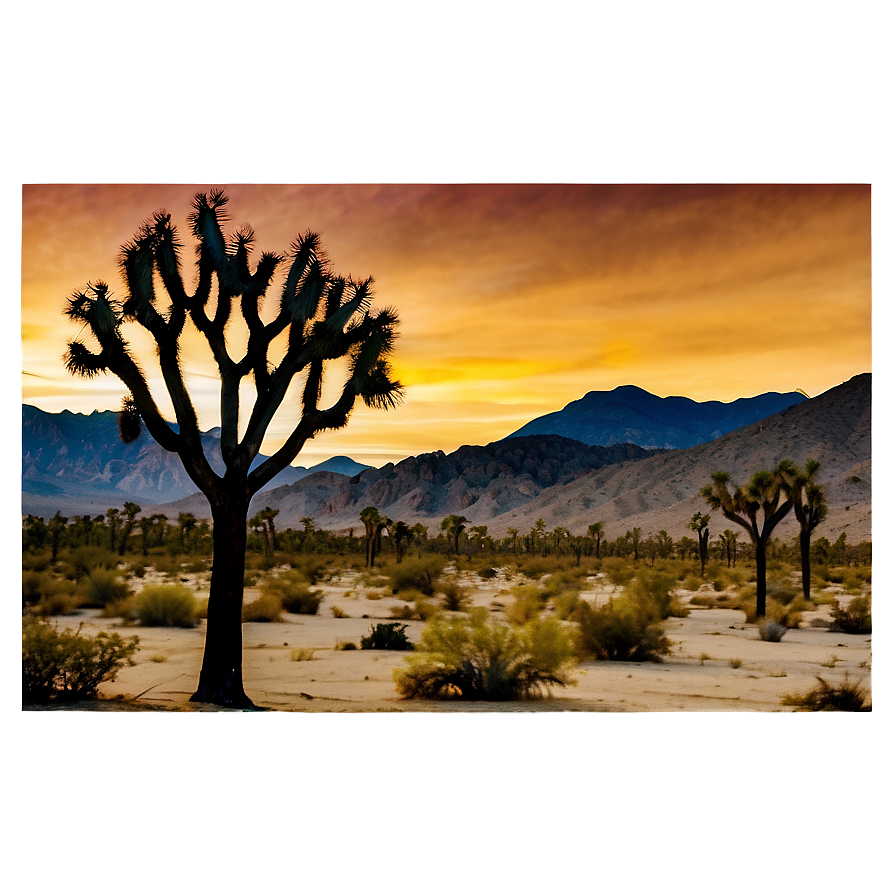 Joshua Tree During Sunset Png 06262024