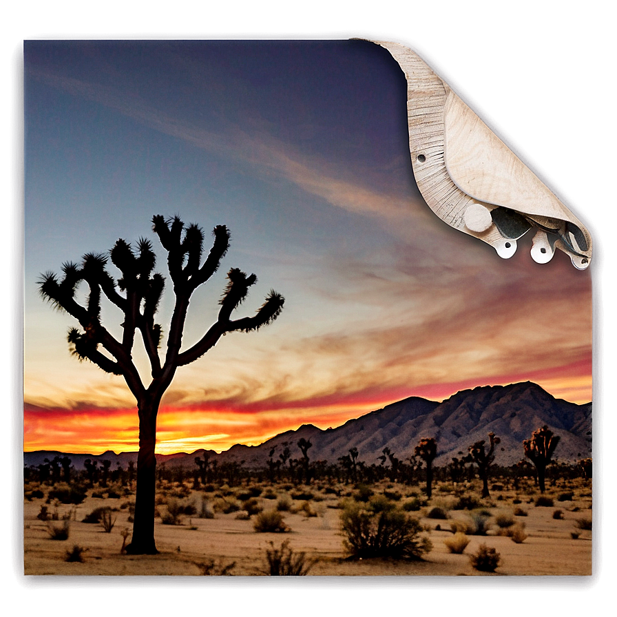 Joshua Tree With Desert Sunset Png Iqy10