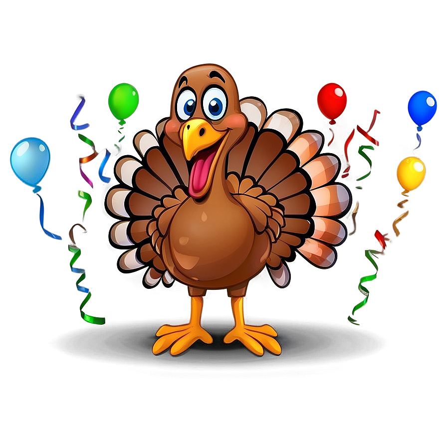 Joyful Cartoon Turkey Celebration Png Odo