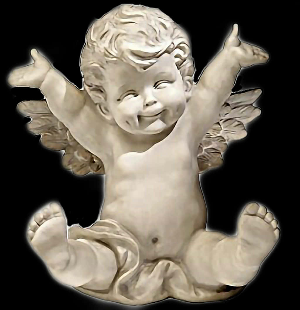 Joyful Cherub Sculpture