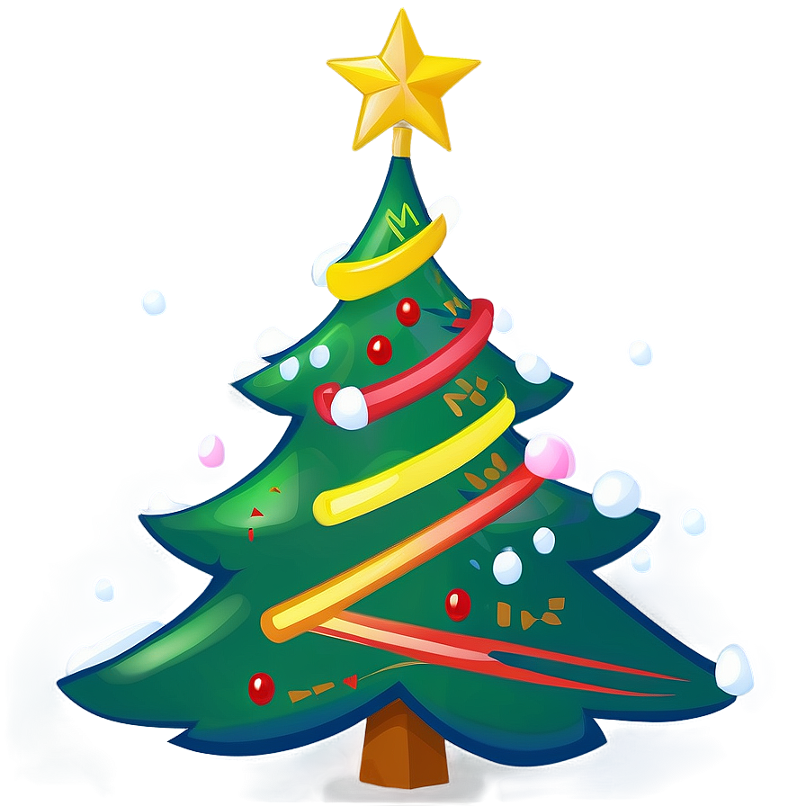 Joyful Christmas Tree Cartoon Png 44