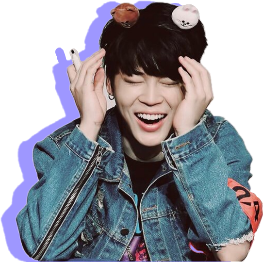 Joyful Denim Jacket Laughter Finger Hearts Finger Puppets PNG with transparent background