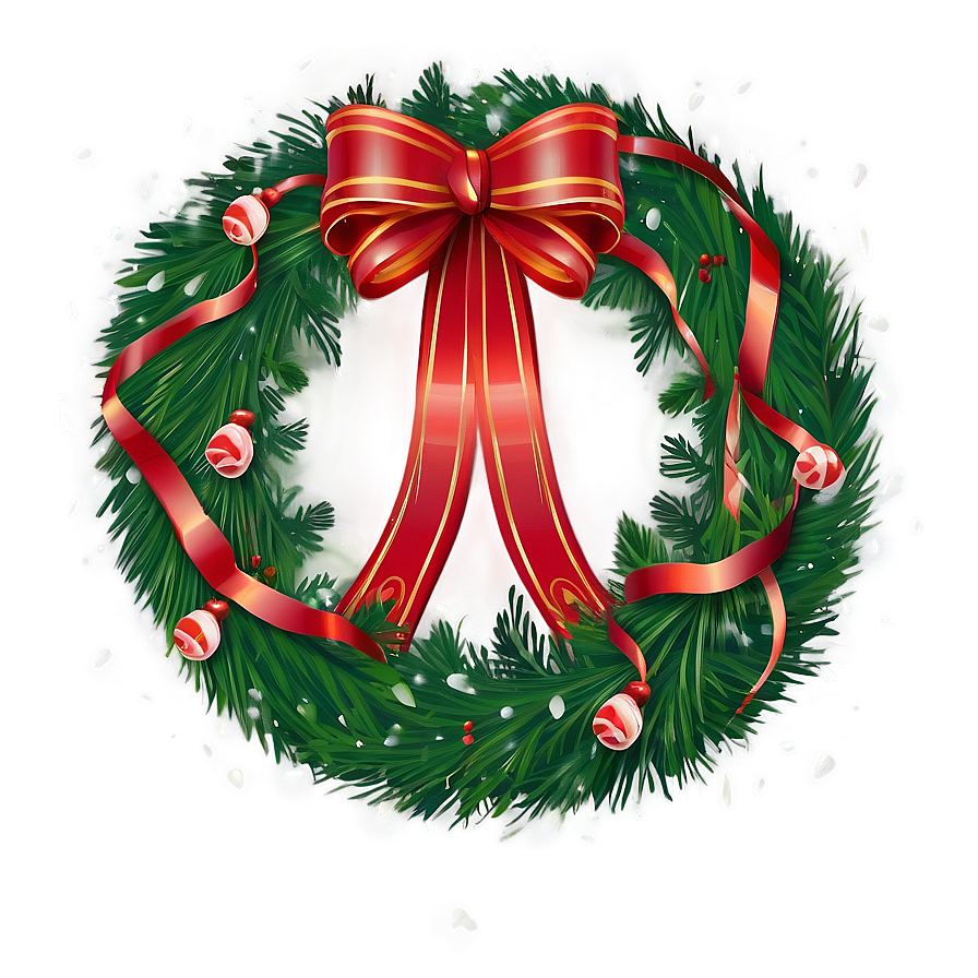 Joyful Happy Holidays Wreath Png 05232024