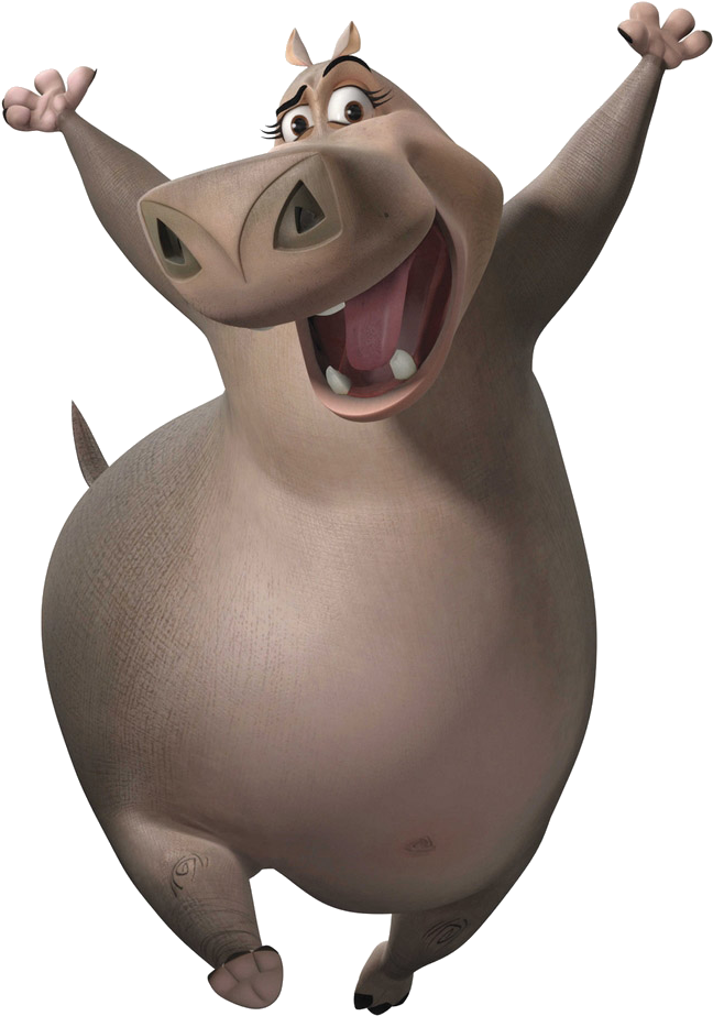 Joyful Hippo Character Madagascar