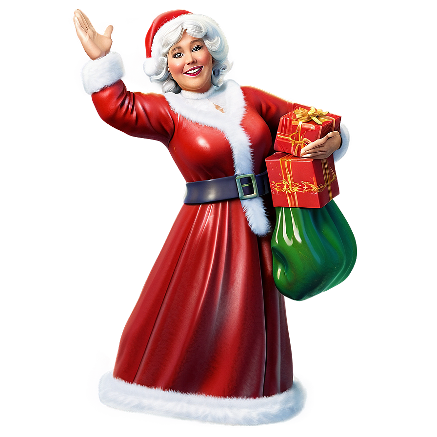 Joyful Mrs Claus Decoration Png 22