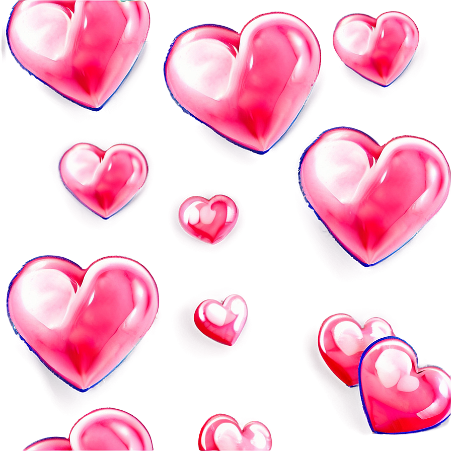 Joyful Pink Hearts Png Tiy