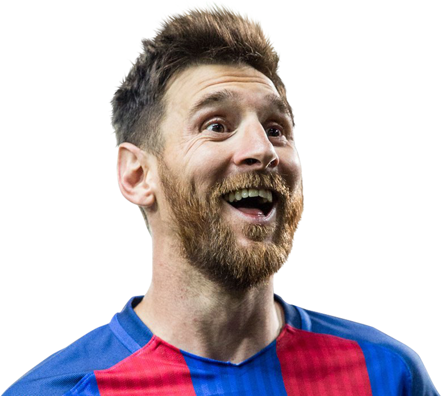 Joyful Soccer Star F C Barcelona Kit PNG with transparent background