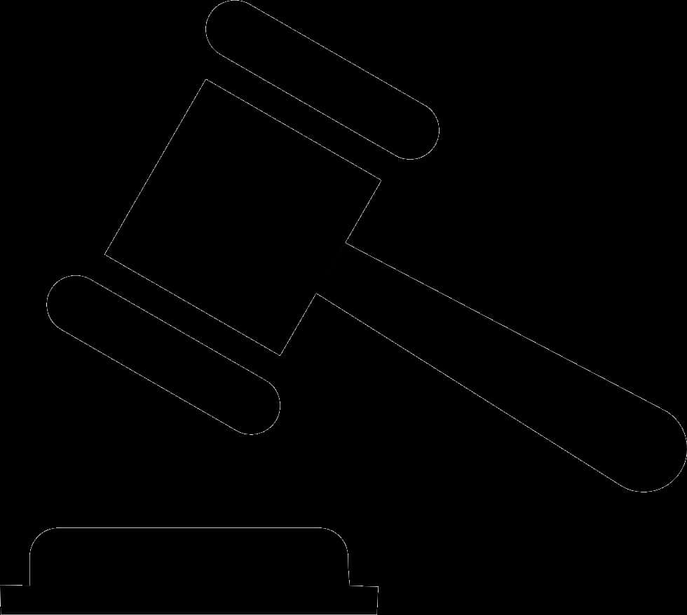 Judges Gavel Silhouette PNG image with a transparent background, free high-resolution download