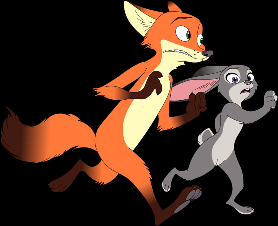 Judy Hoppsand Nick Wilde Running