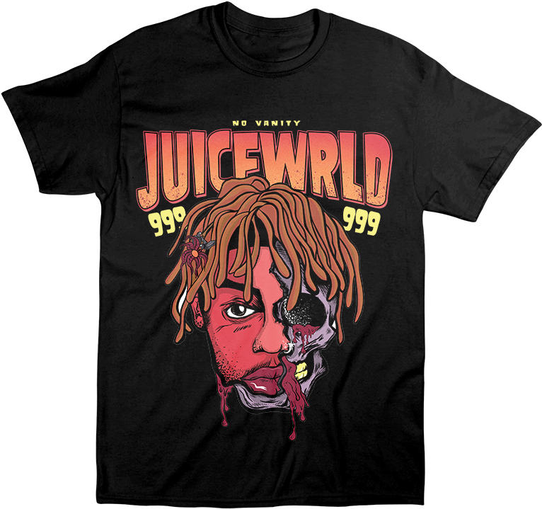 Juice Wrld No Vanity Abstract Tee - Juice Wrld 999 Album PNG with transparent background