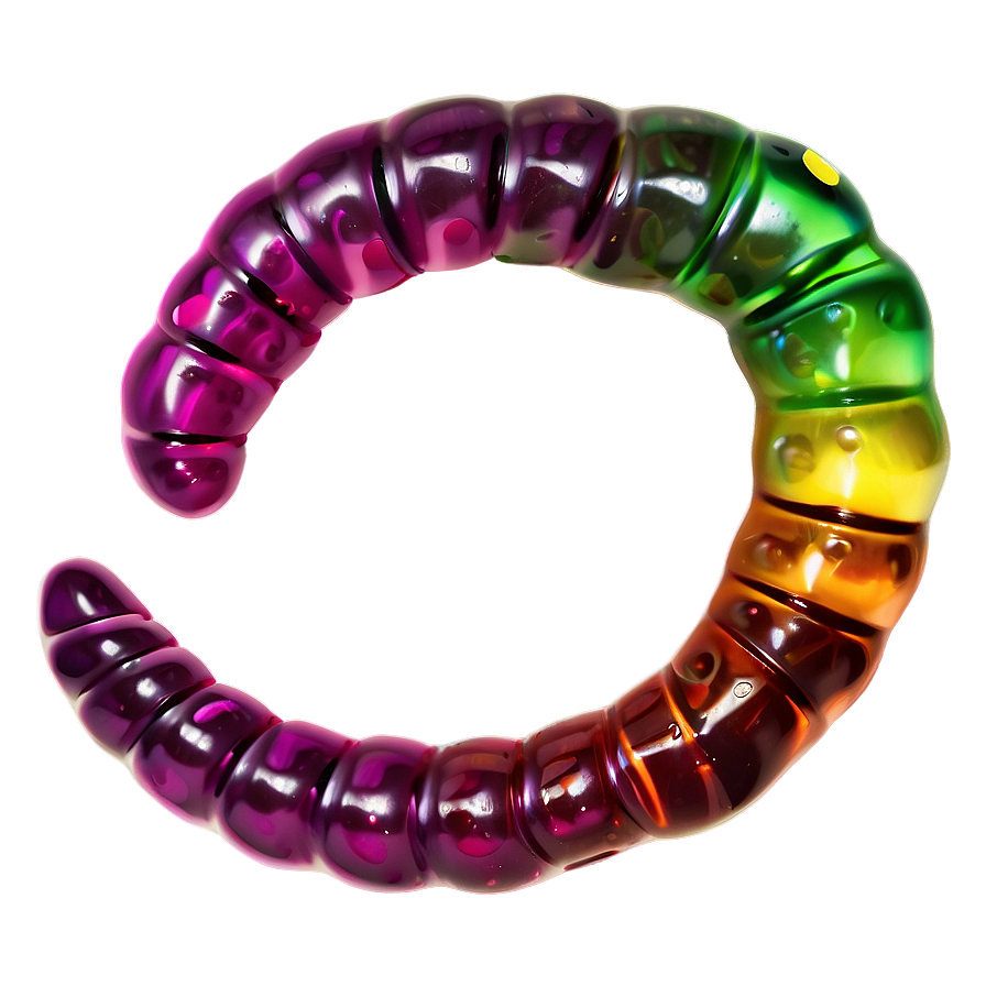 Juicy Gummy Worm Sweet Snack Png 31