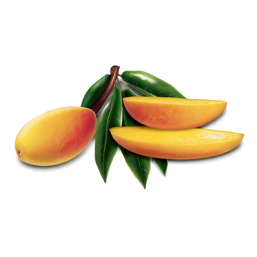 Juicy Mango Slice PNG myr PNG image with a transparent background, free high-resolution download
