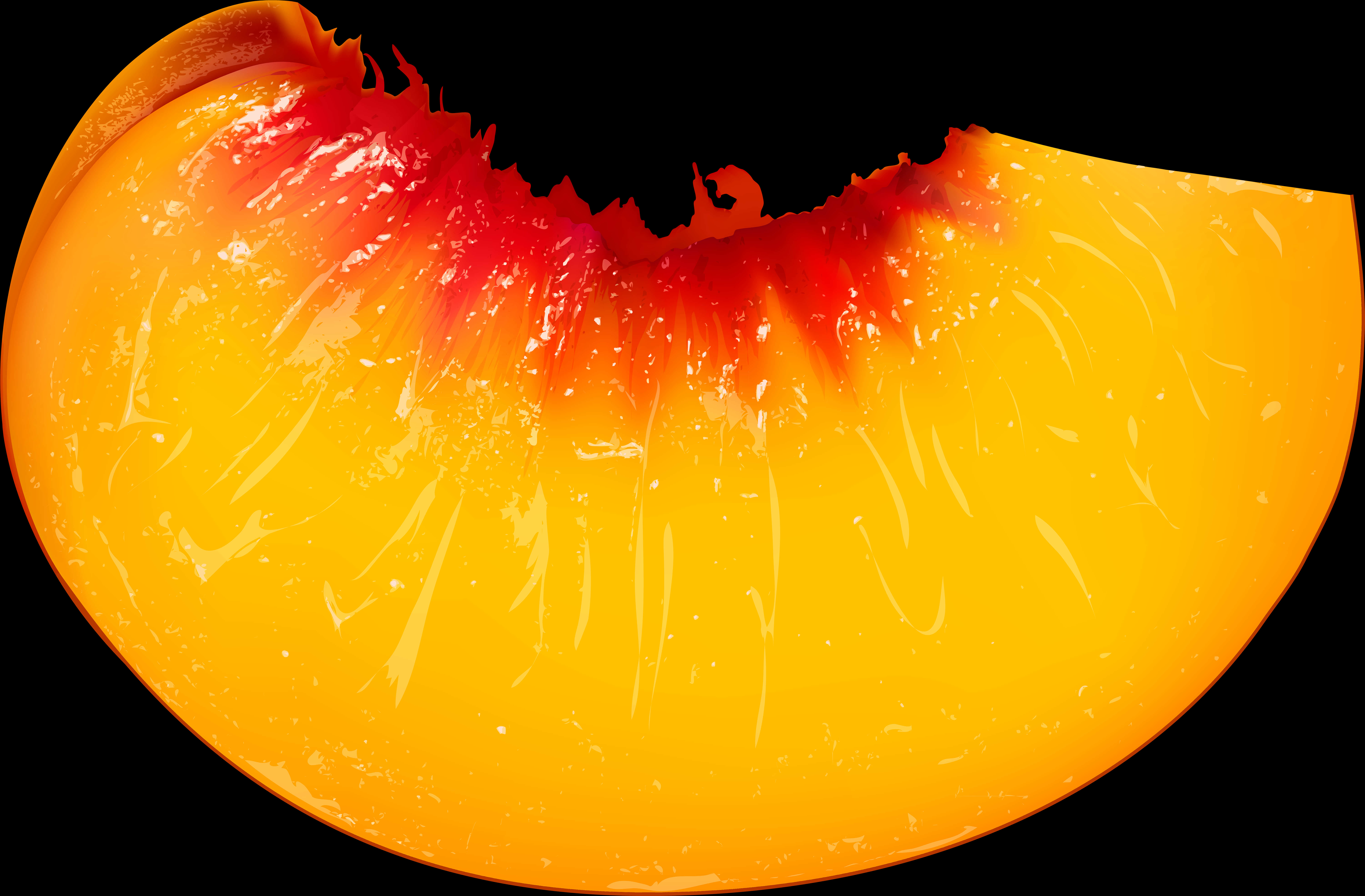 Peach Slice Transparent Image - Peach Slice Clipart, HD Png Download PNG with transparent background