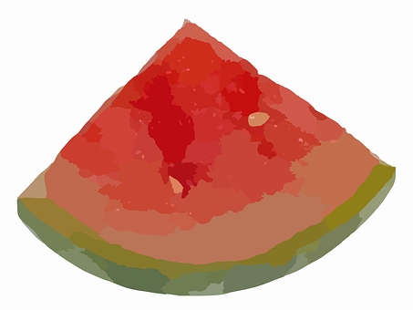 Juicy Watermelon Slice Illustration PNG with transparent background
