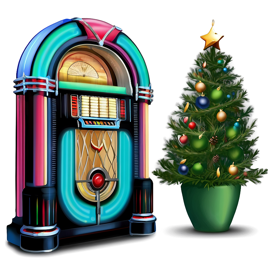 Jukebox With Christmas Decor Png Xpo71